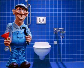 Handwerker im Sanitärbereich